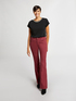 Pantaloni flared London in cotone image number 1