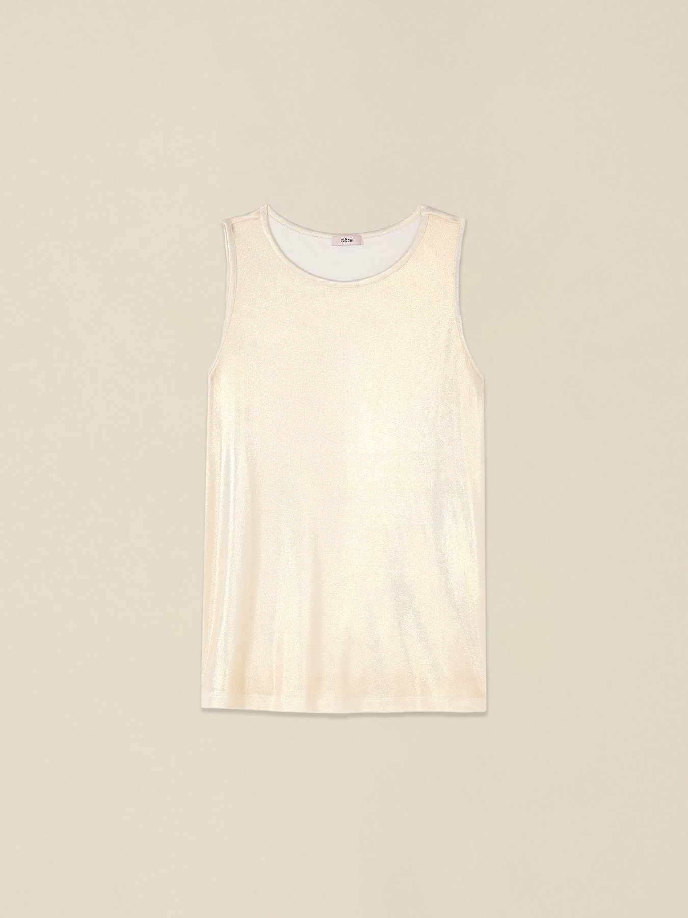 Metallic effect jersey top image number 3