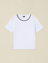 Cotton T-shirt with jewel embroidery image number 3