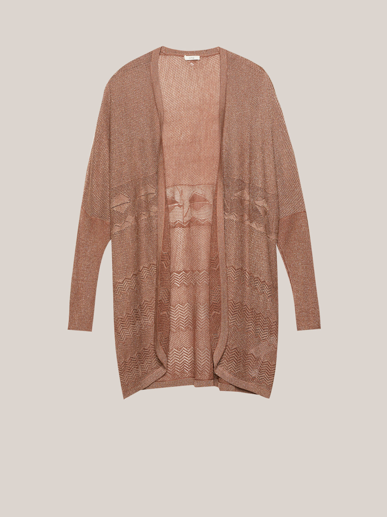 Durchbrochener Lurex-Cardigan image number 3