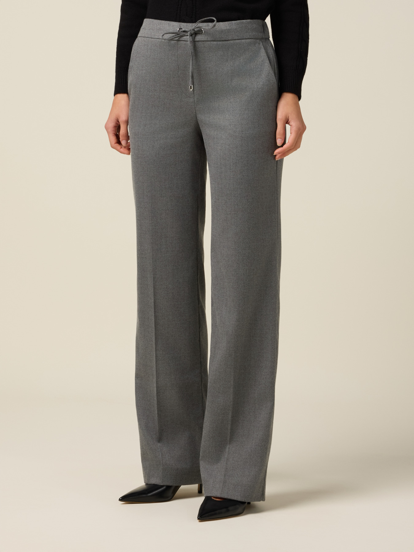 Pantalon en flanelle avec cordon de serrage image number 3