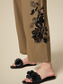 Wide leg cropped trousers with embroidery image number 2