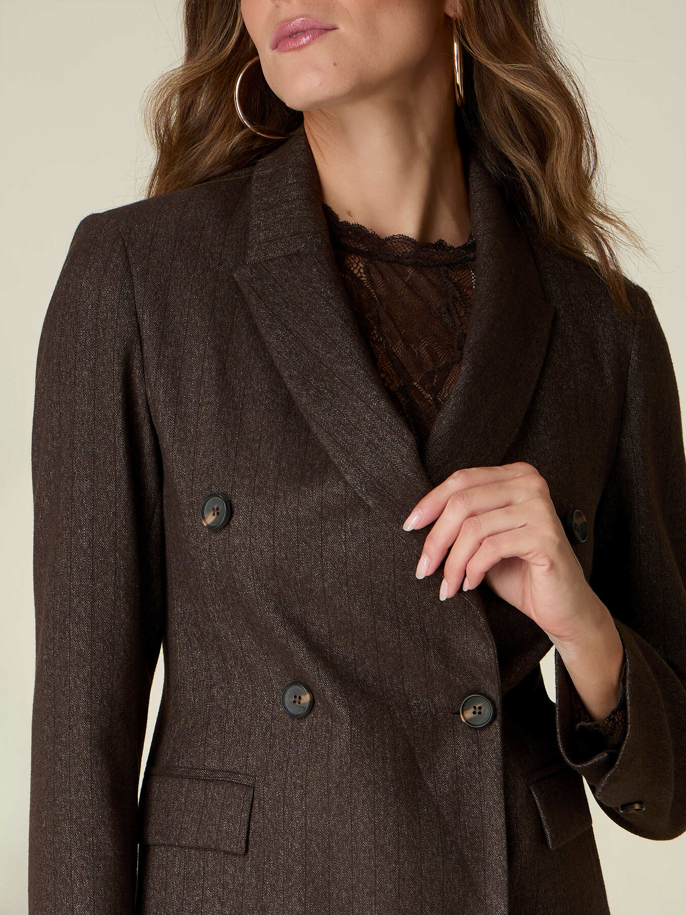 Blazer crois&eacute; teint fil image number 3