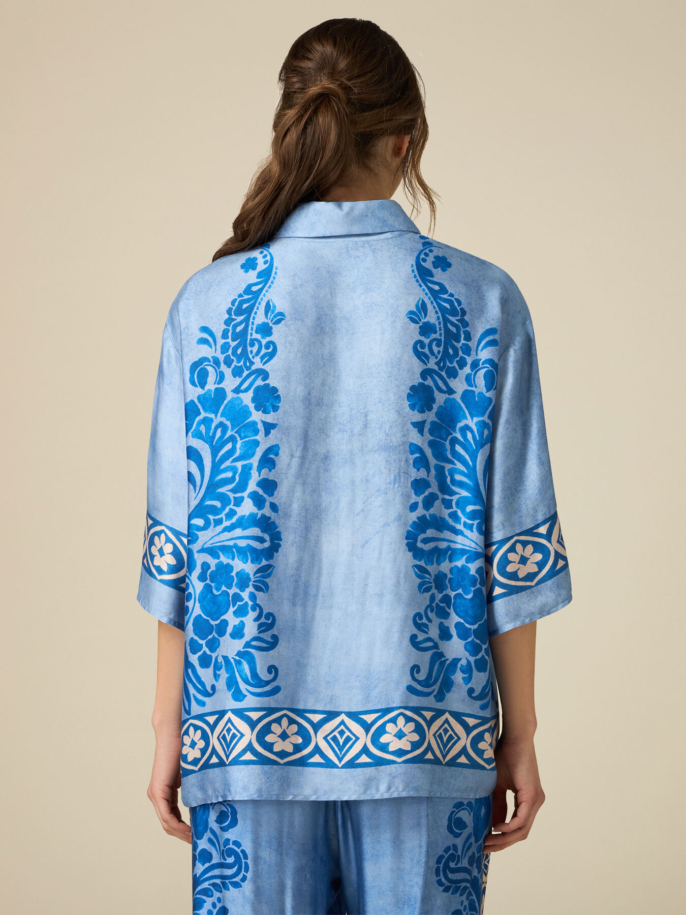 Patterned viscose shirt image number 1