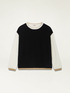 Block colour jumper with lurex trims image number 3