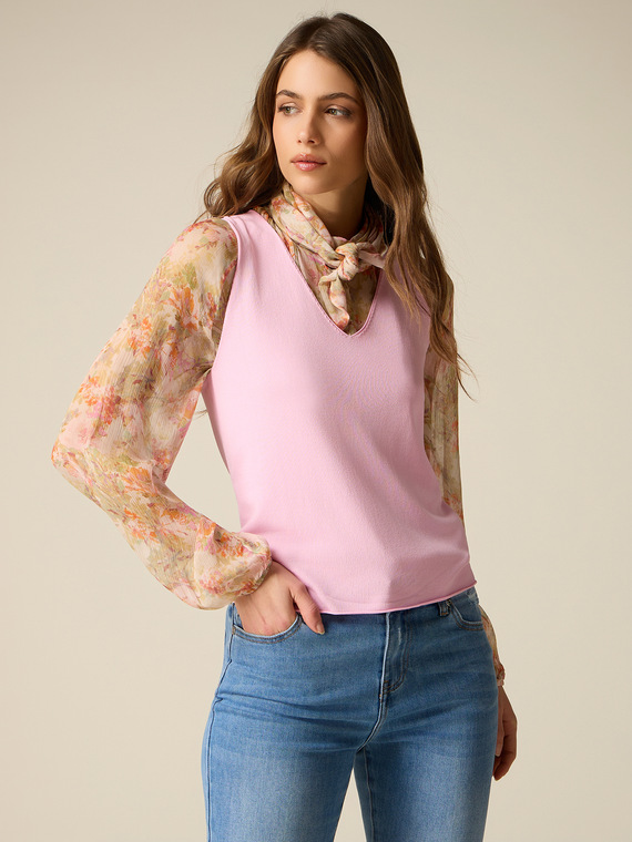 Top seamless in maglia