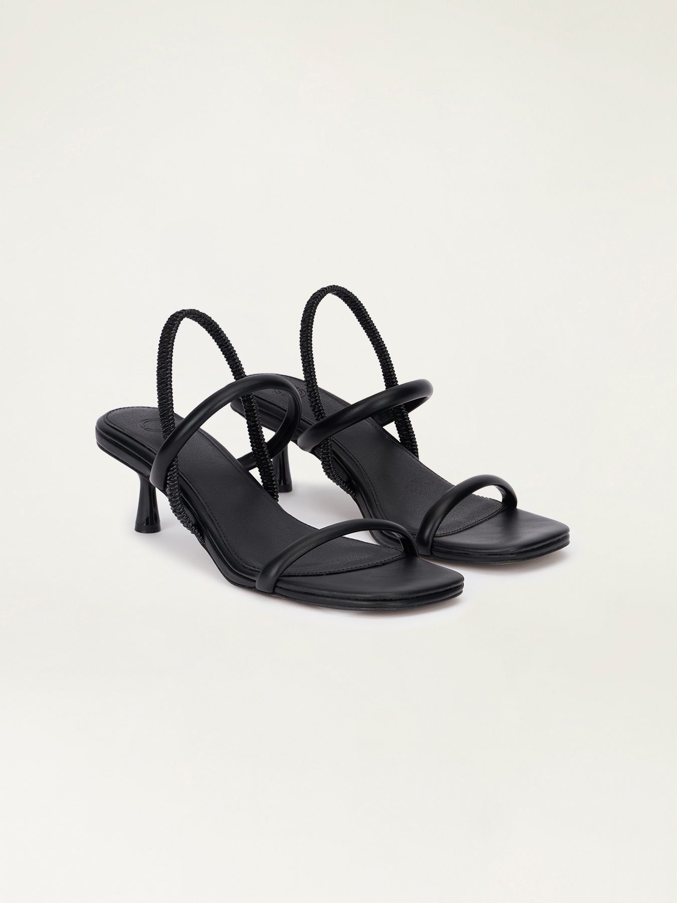 Open sandals with spool heel image number 1