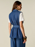 Gilet in tencel effetto denim image number 1