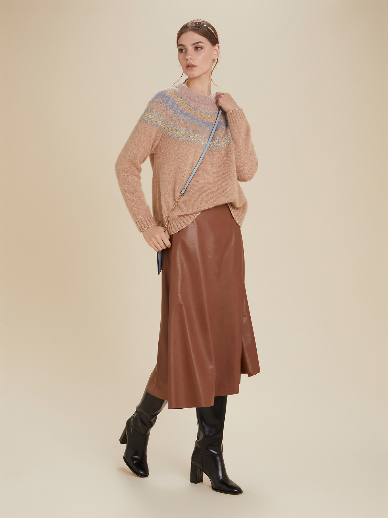 Maglia jacquard misto mohair image number 0
