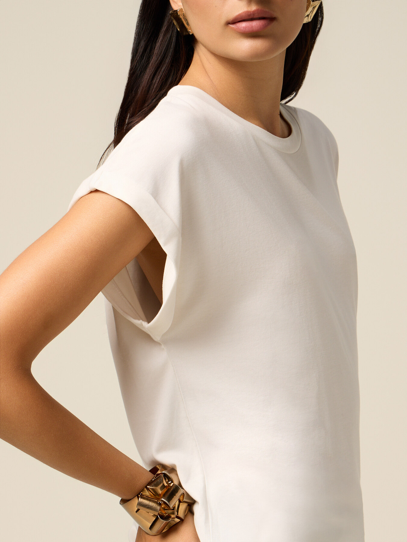 Tricou din jerseu modal amestecat image number 2