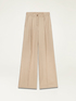 Wide leg linen blend trousers image number 4