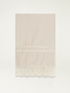 Silk blend scarf with lace image number 1