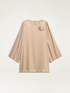 Long-sleeved satin dress image number 4