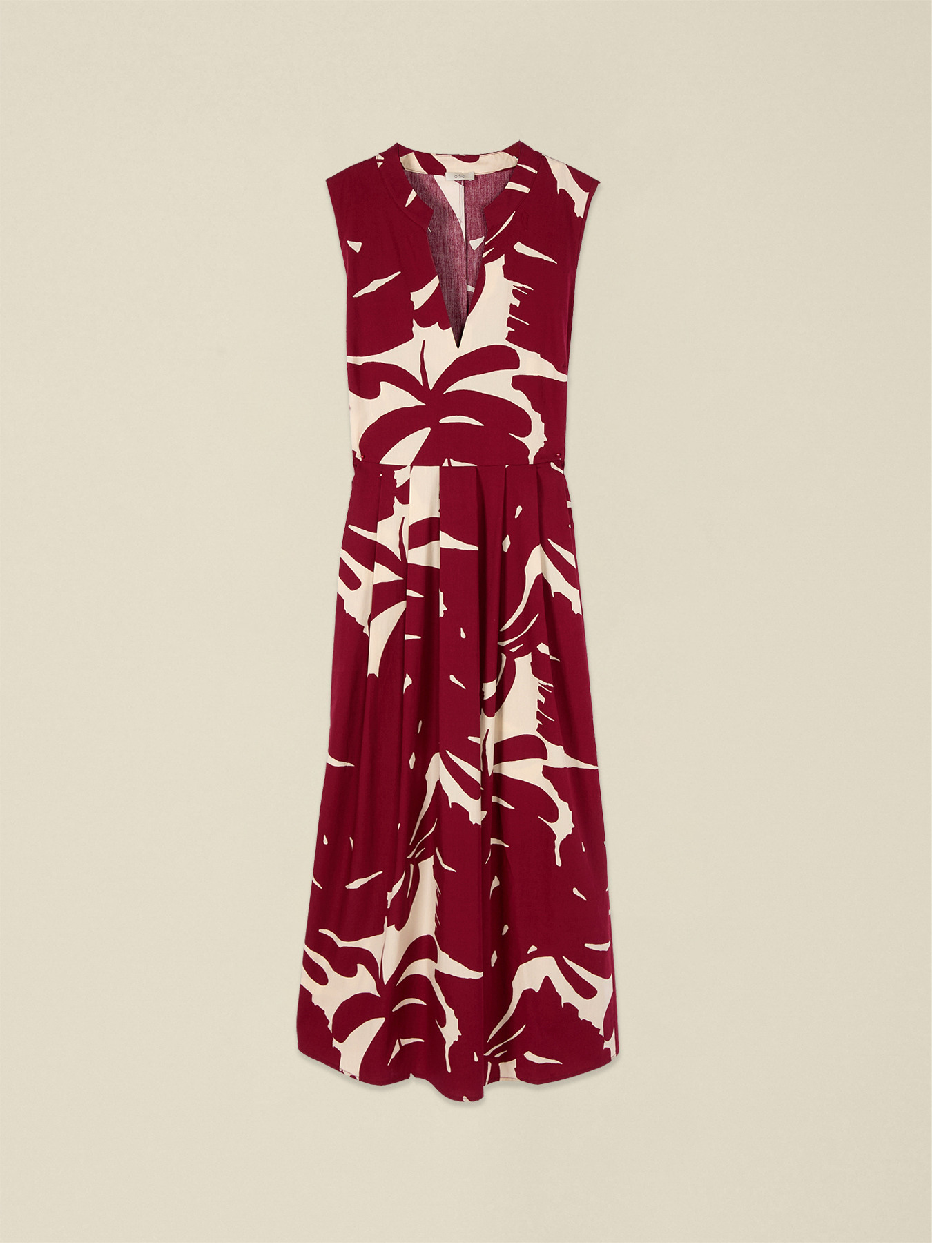 Rochie evazată din poplin cu imprimeu image number 3