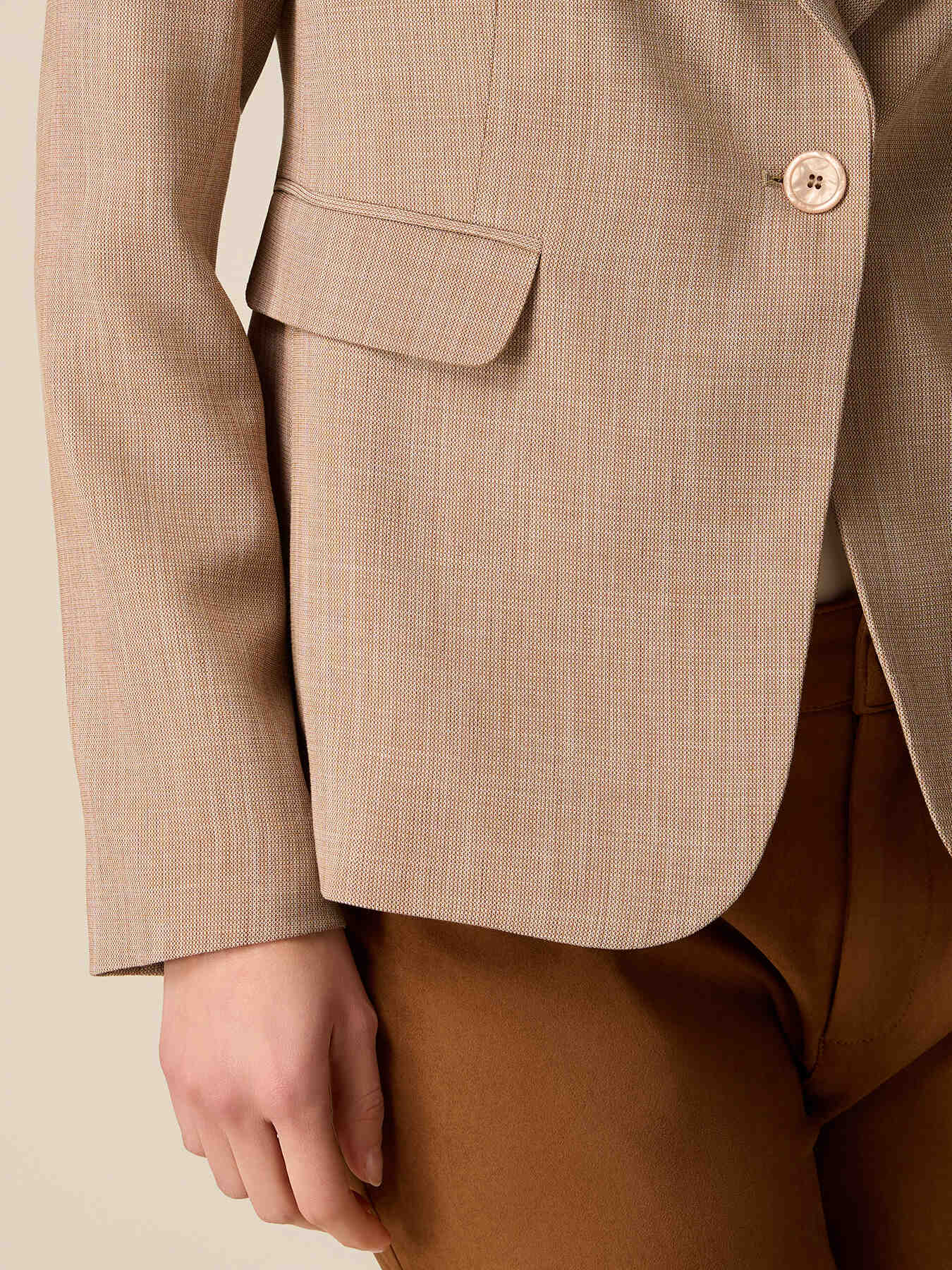 Structured viscose blend jacket image number 2