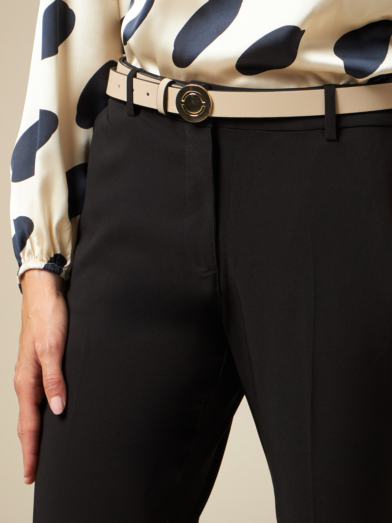 Ceinture effet cuir avec boucle ronde image number 0