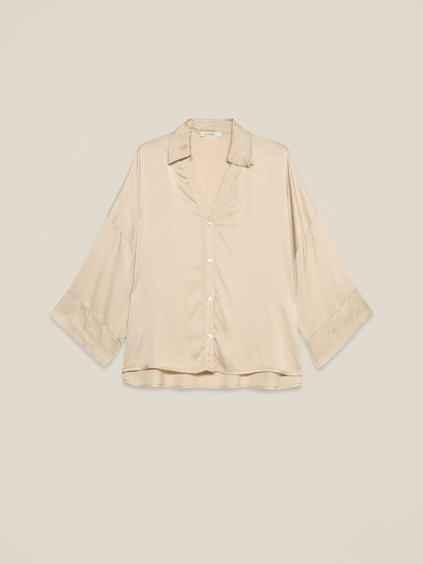 Camicia in raso di viscosa image number 3