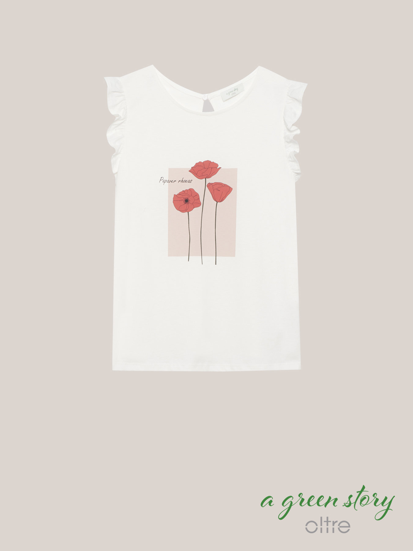 T-shirt stampa papaveri image number 3