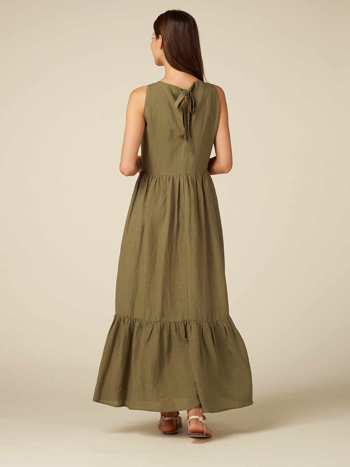 Vestito lungo misto lino image number 1