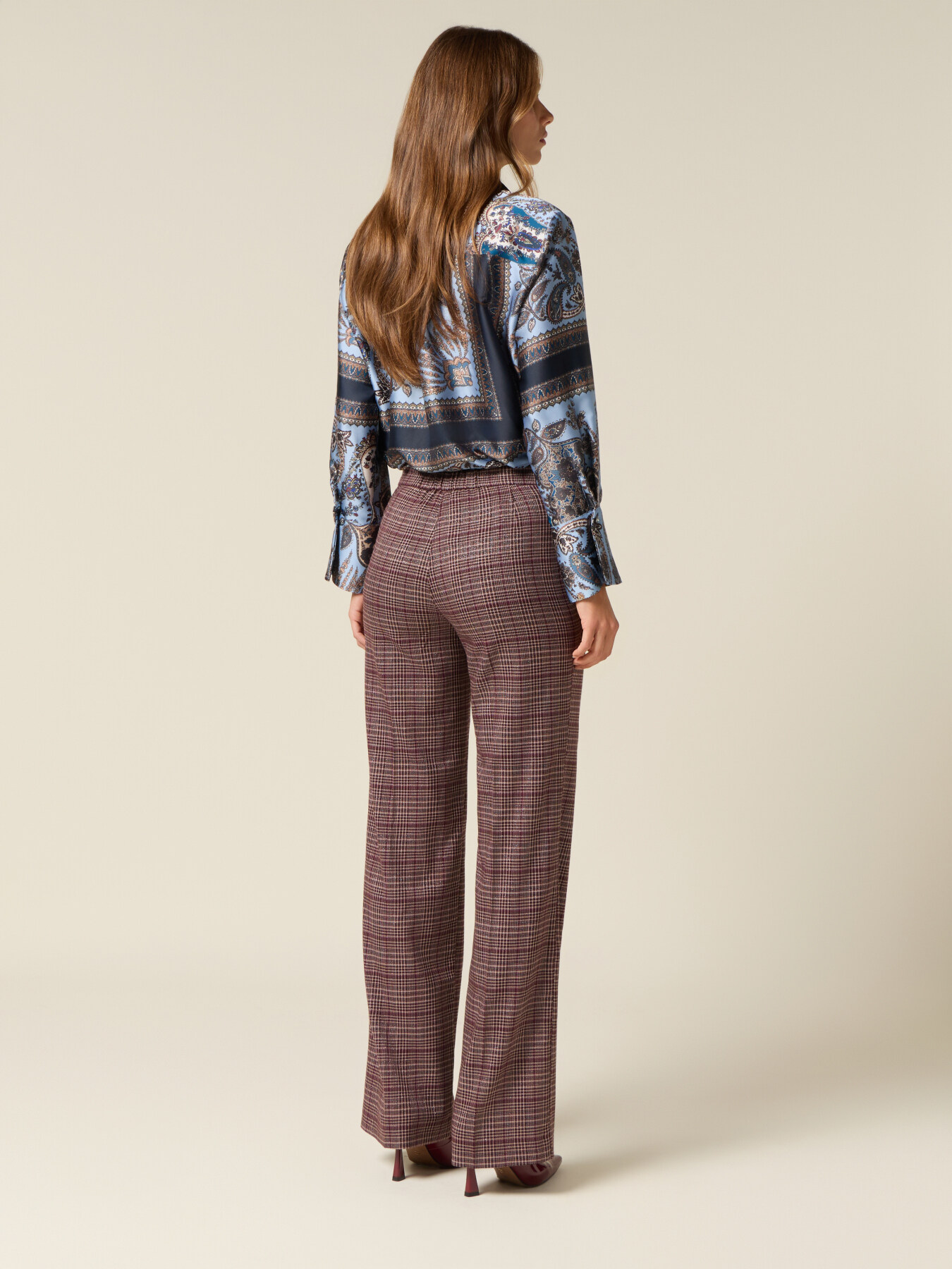 Pantaloni in flanella check image number 1