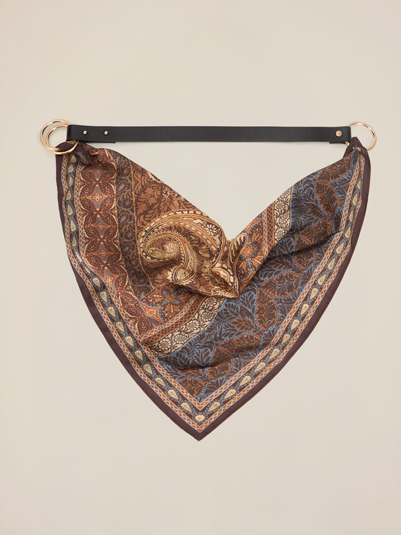 Belt with decorative scarf