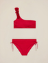Bikini monospalla con rouche image number 3