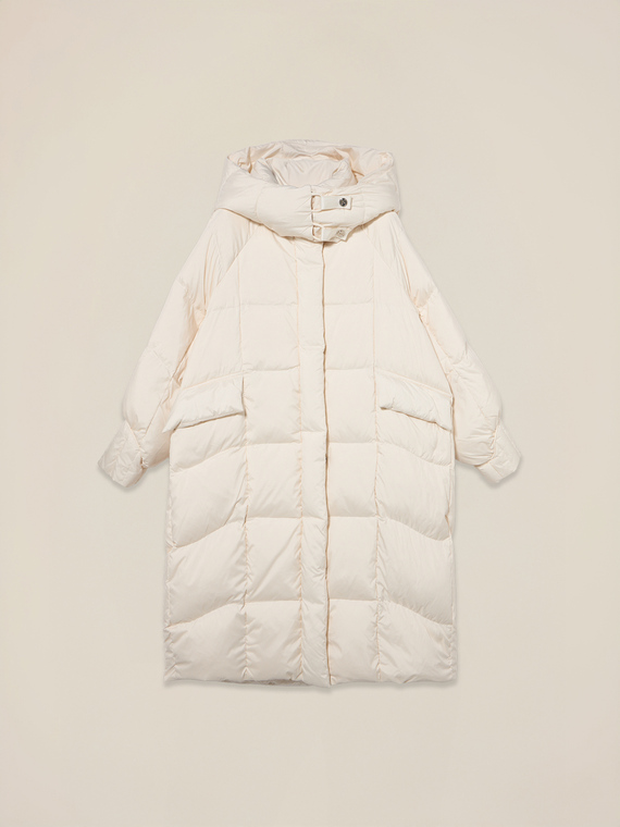Long down jacket in real down