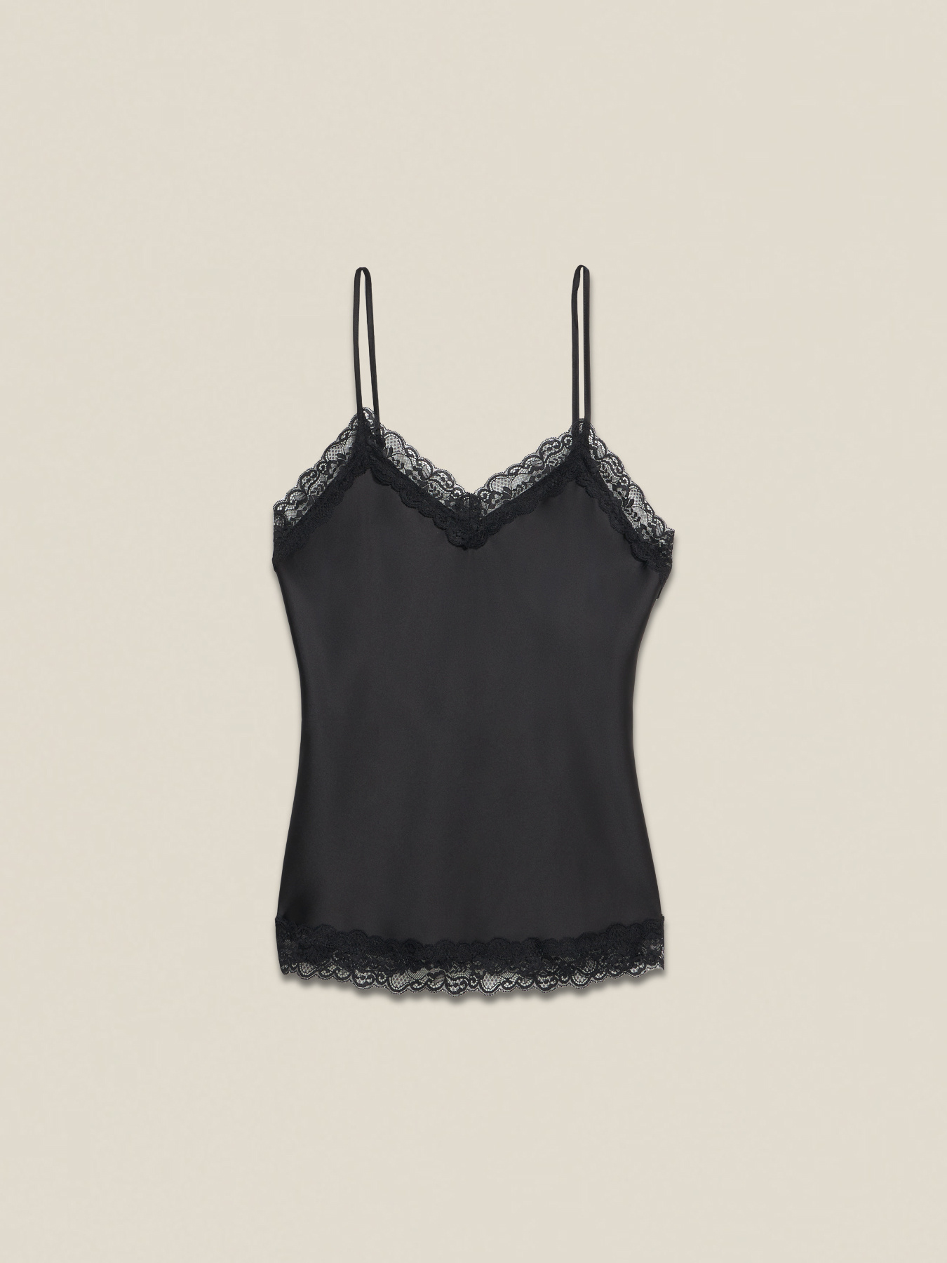 Satin and lace top image number 3
