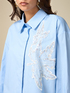 Oversized shirt with jewel patch image number 2