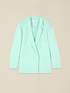 Blazer crois&eacute; en tissu cr&ecirc;pe image number 3