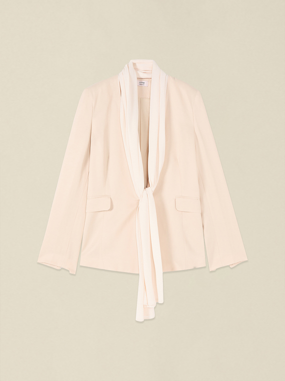 Giacca con inserto in georgette