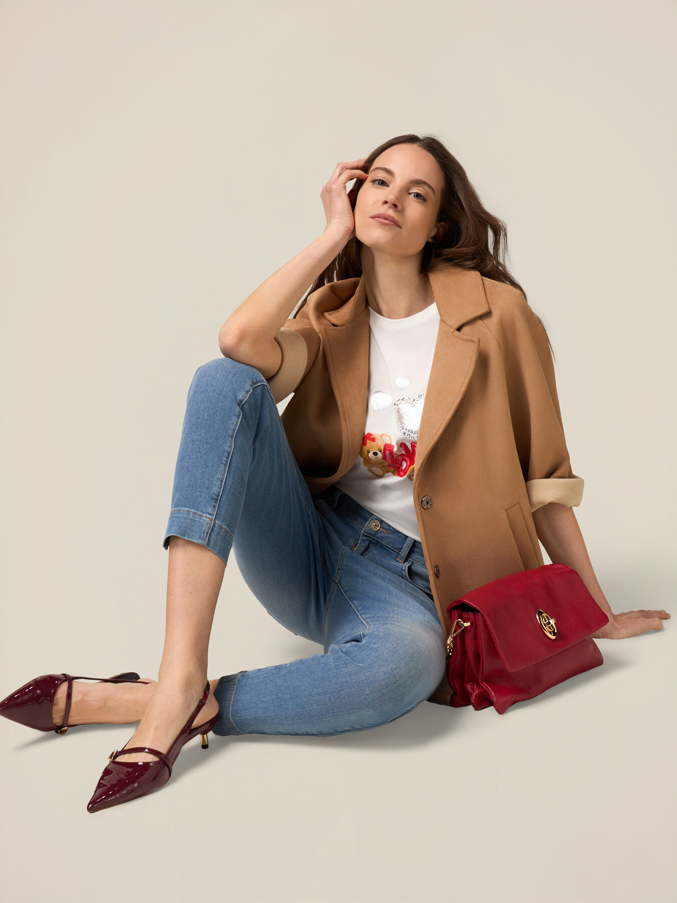 Jeans skinny push up con dettaglio catena image number 1