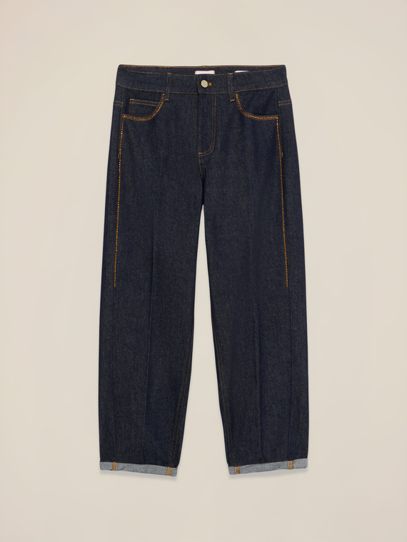 Blugi Boyslim cu strasuri