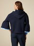 Felpa boxy con zip e spilla image number 1