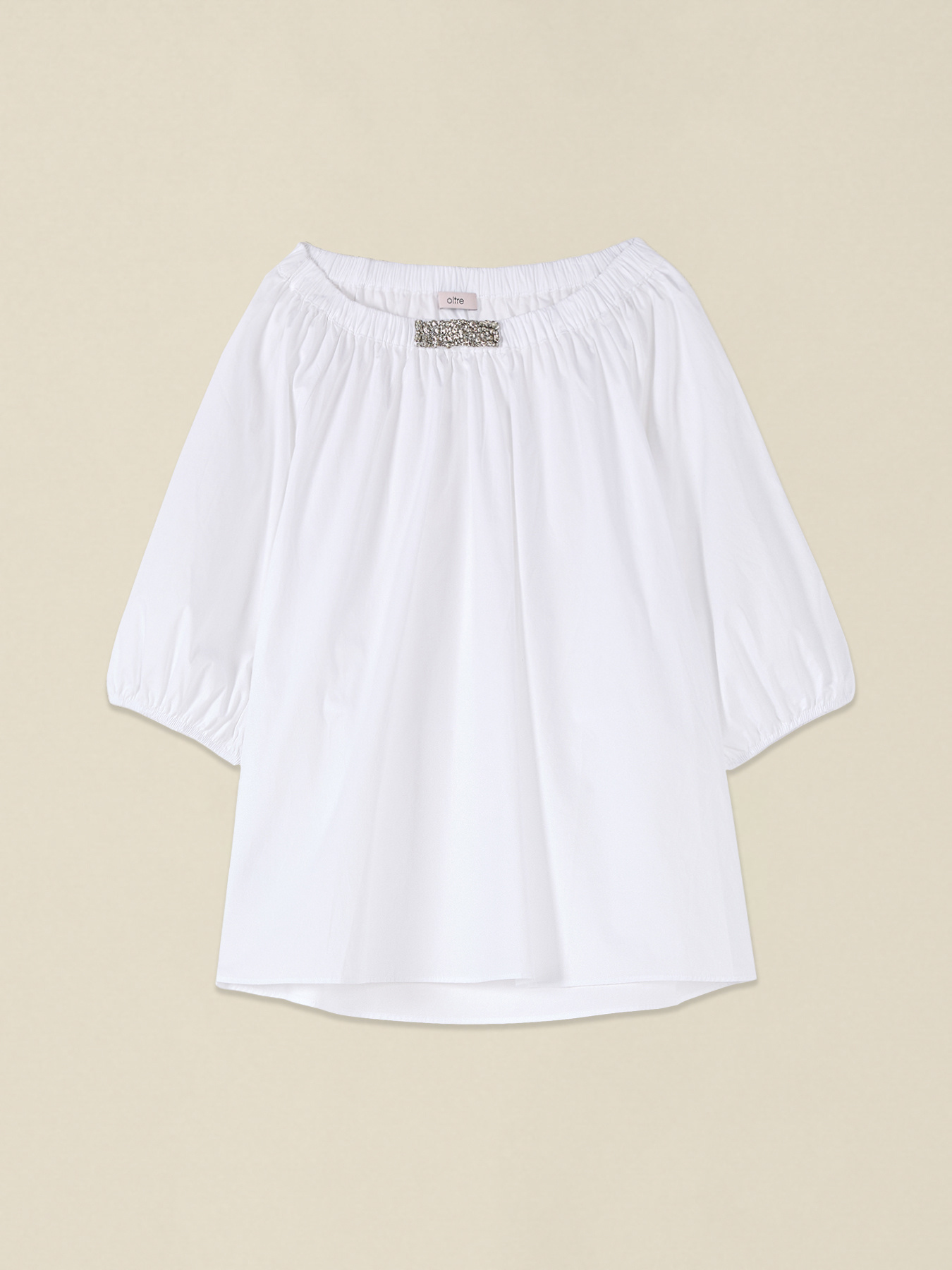 Off-shoulder blouse with jewel detail image number 3