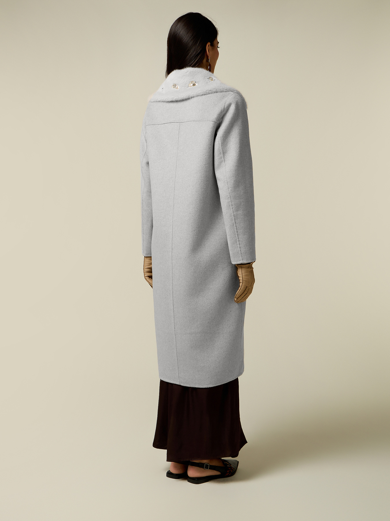 Cappotto lungo misto lana image number 2
